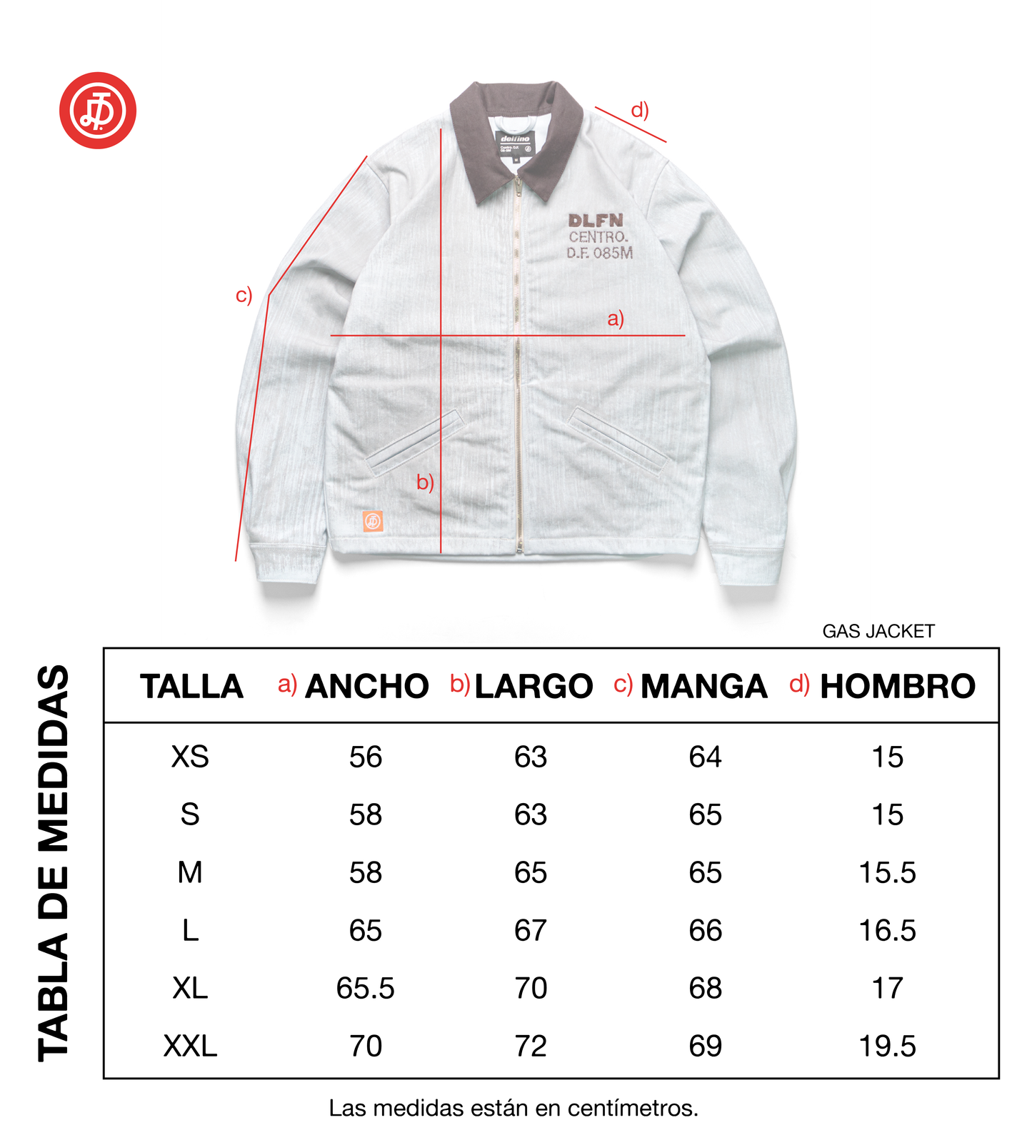 GAS JACKET - DELFINO CENTRO / BABY BLUE