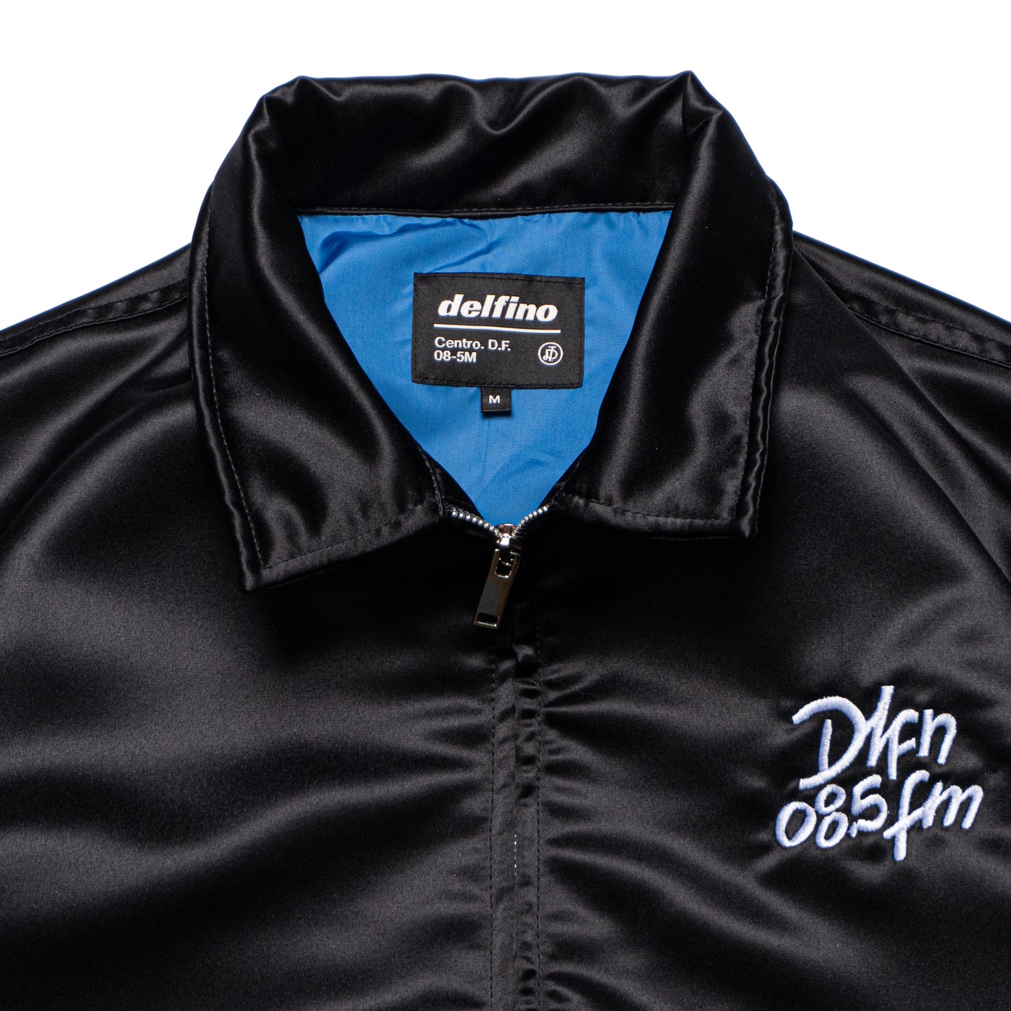 CONSTANTINO SATIN JACKET - BLACK