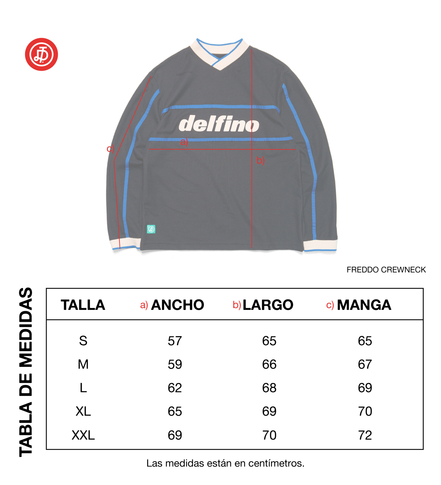 FREDDO CREWNECK / BLACK & BLUE