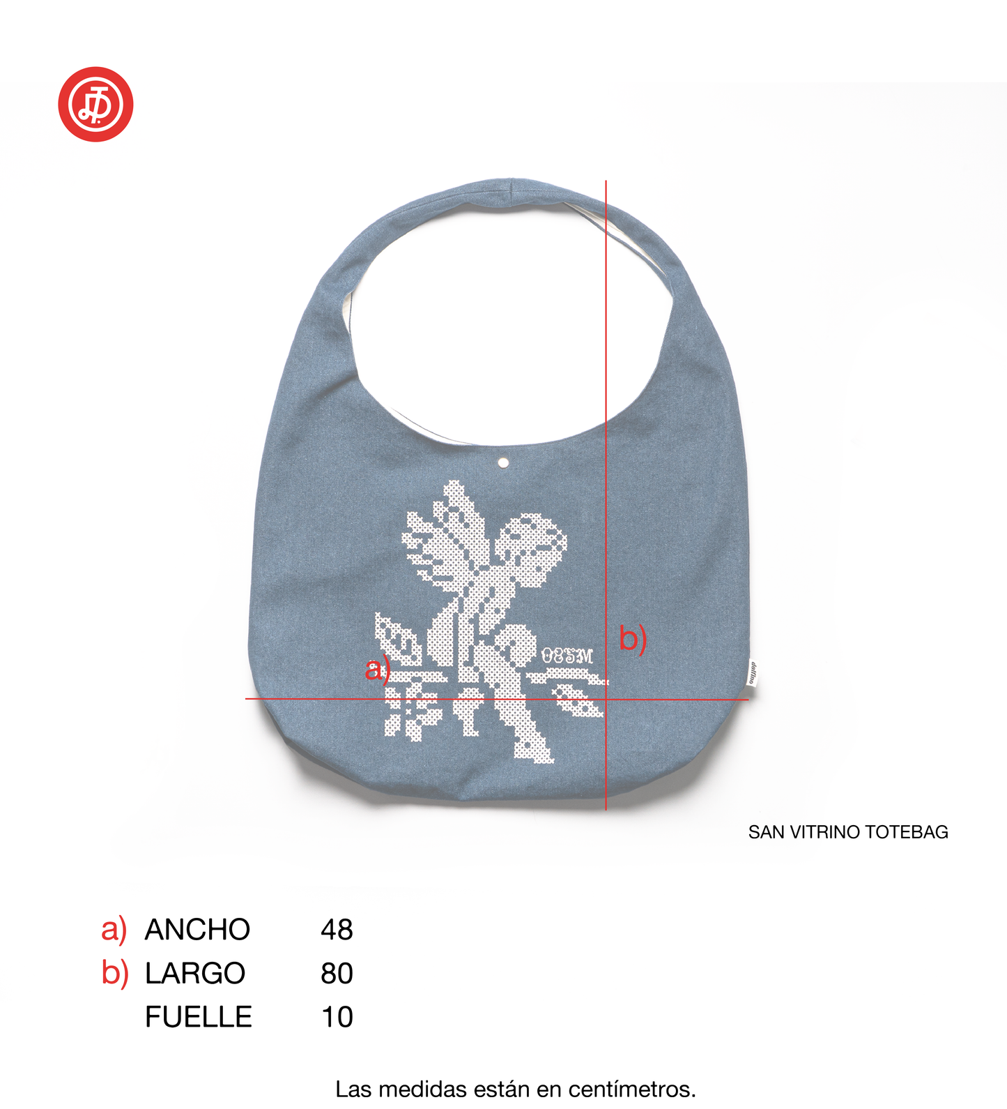 SAN VITRINO - BIG TOTEBAG / RAW DENIM