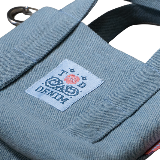 GOYITA DENIM MINI TOTE — BLEACH