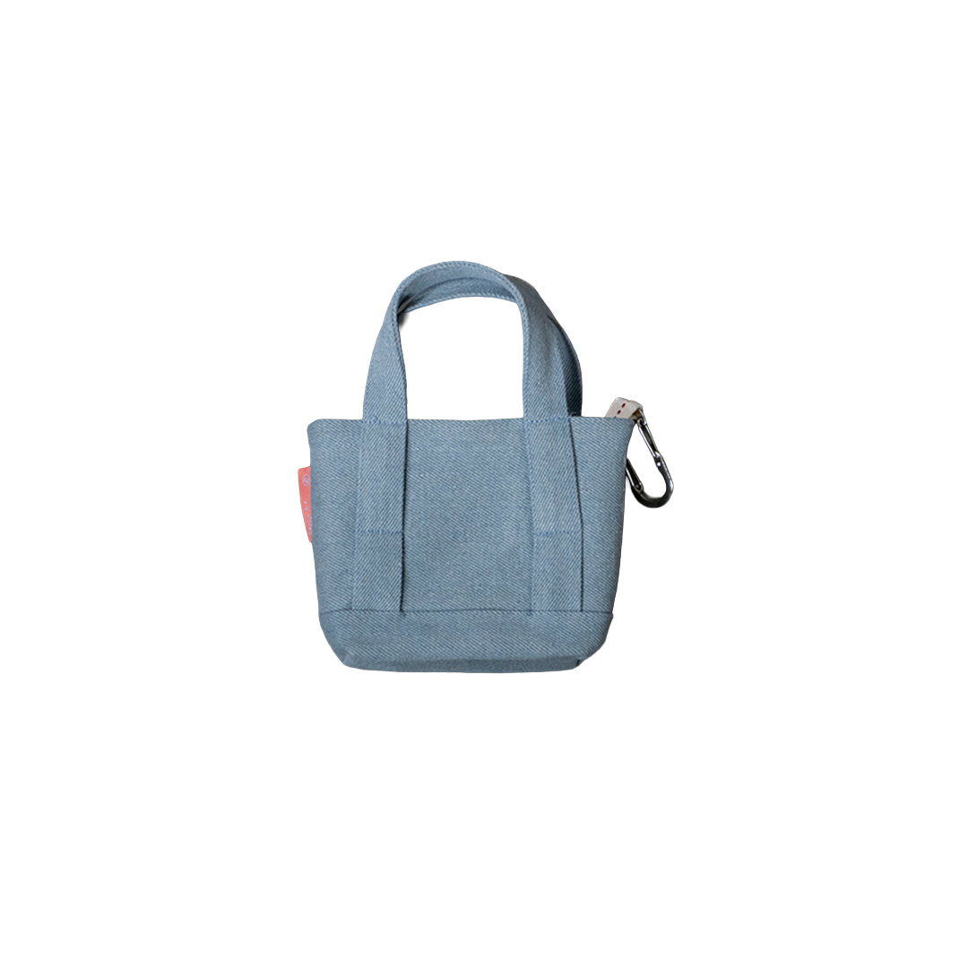 GOYITA DENIM MINI TOTE — BLEACH