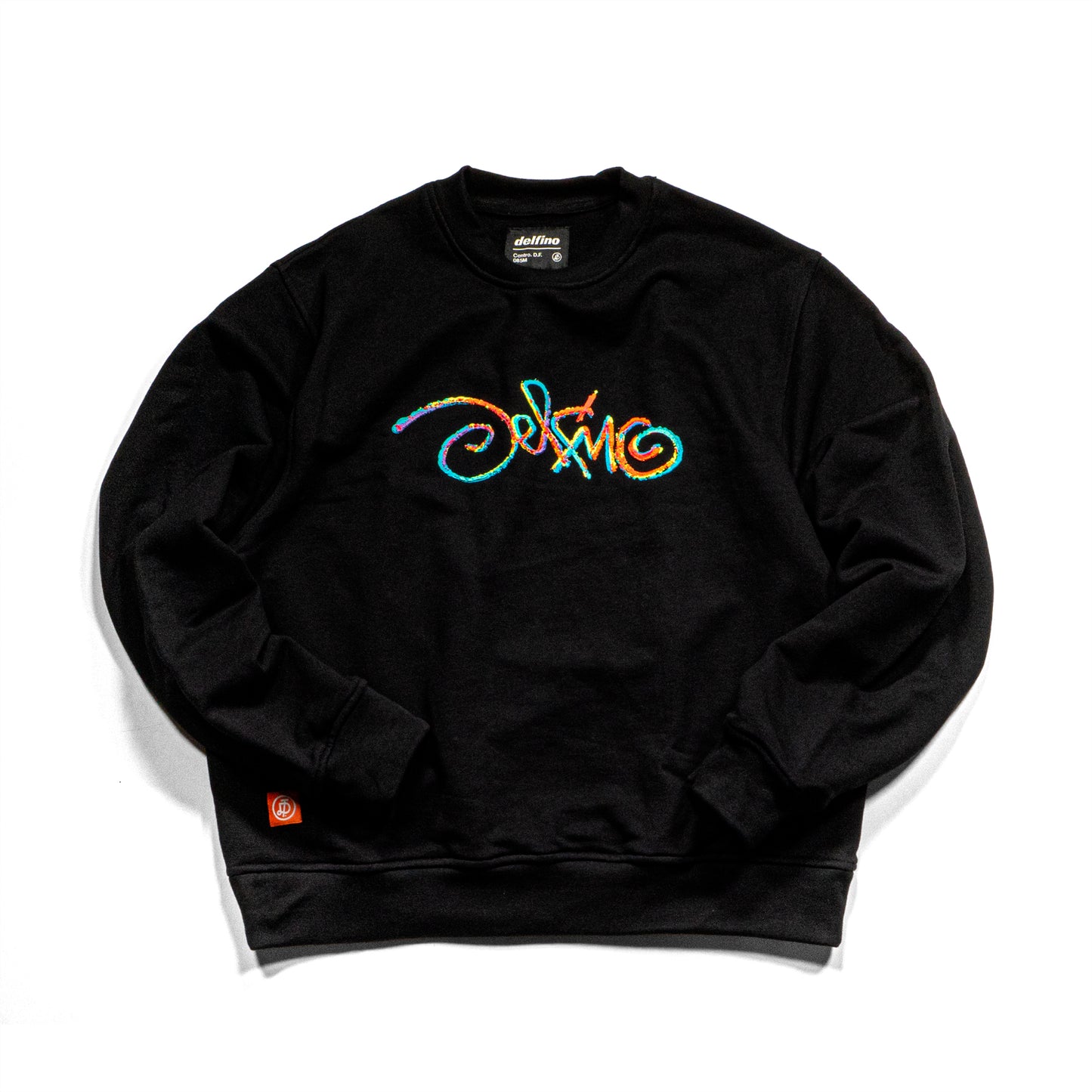 DELFINO SOLID TAG - CREWNECK / BLACK