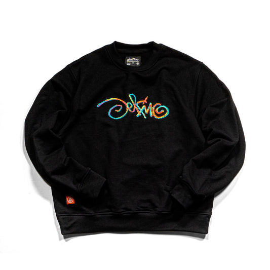DELFINO SOLID TAG - CREWNECK / BLACK