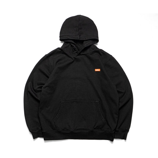 RUBBER PATCH HOODIE - BLACK