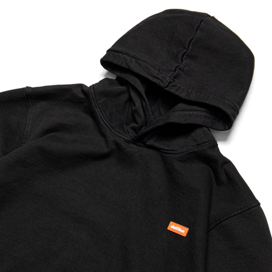 RUBBER PATCH HOODIE - BLACK