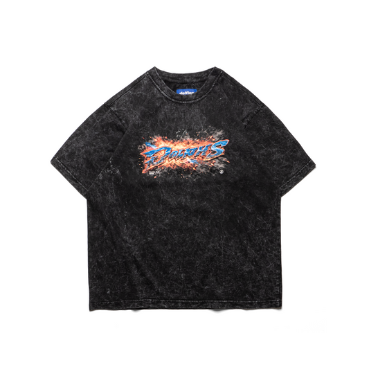 AKIMAN DOLPHS T-SHIRT / CHARCOAL GREY