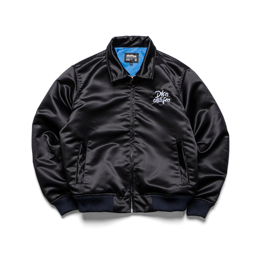 CONSTANTINO SATIN JACKET - BLACK