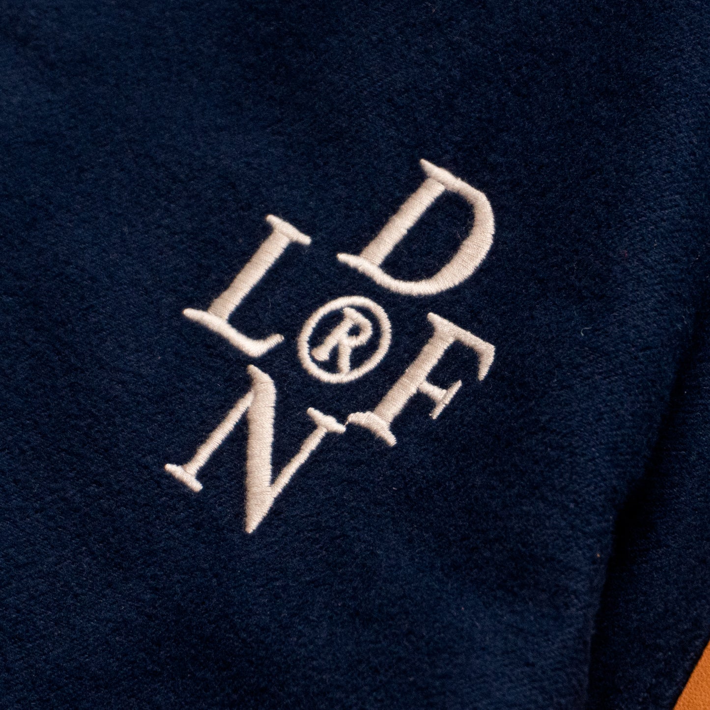 DESFONTAINES VARSITY JACKET - BLUE & CAMEL