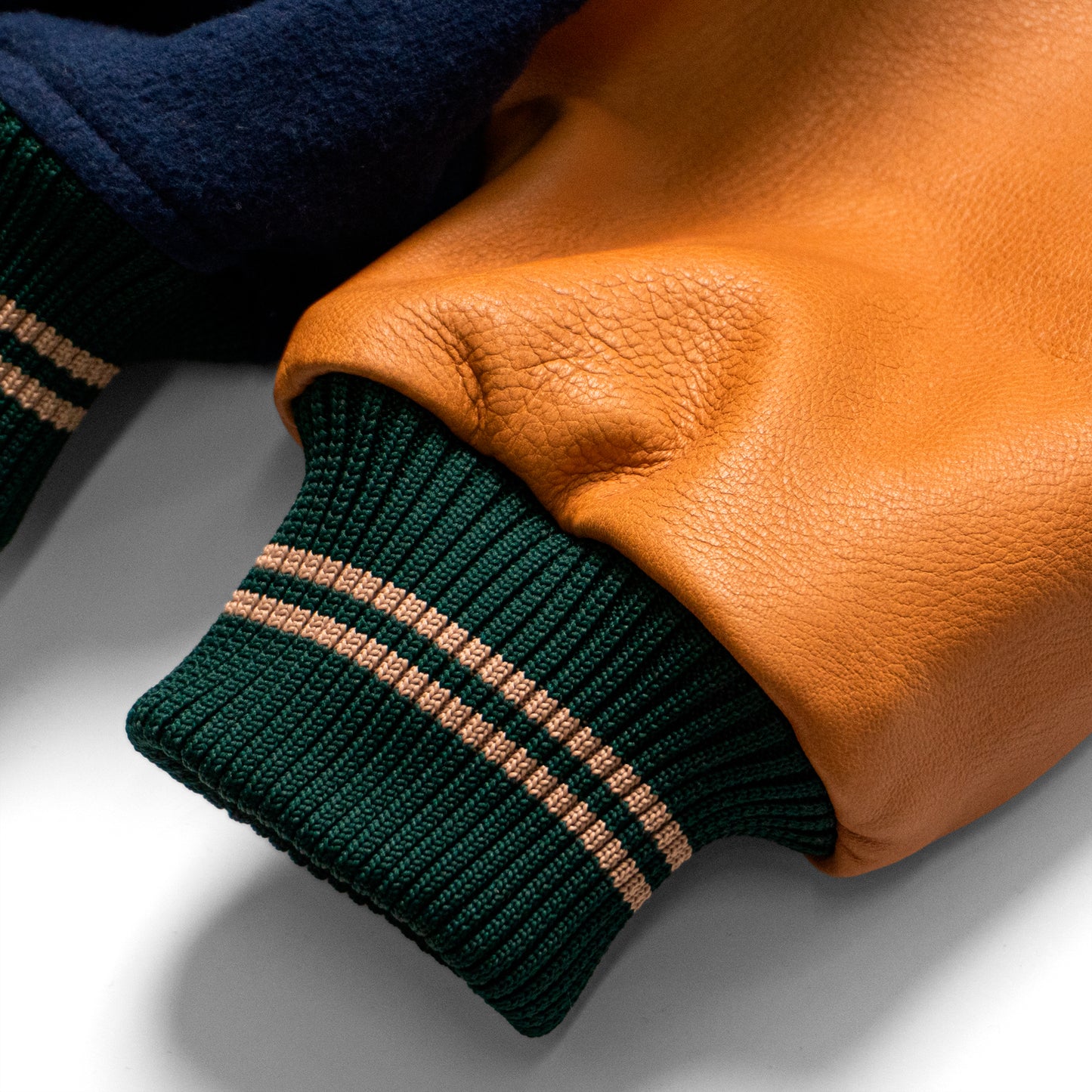 DESFONTAINES VARSITY JACKET - BLUE & CAMEL