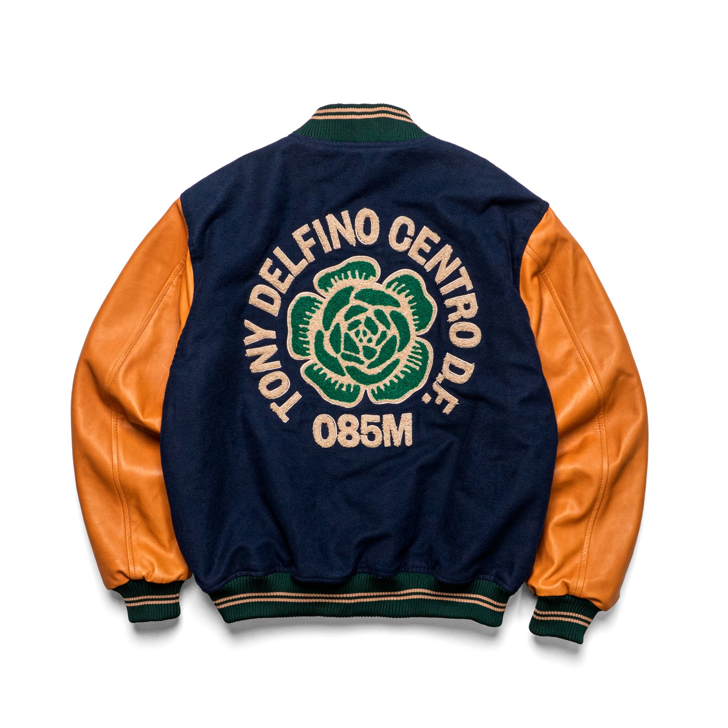DESFONTAINES VARSITY JACKET - BLUE & CAMEL