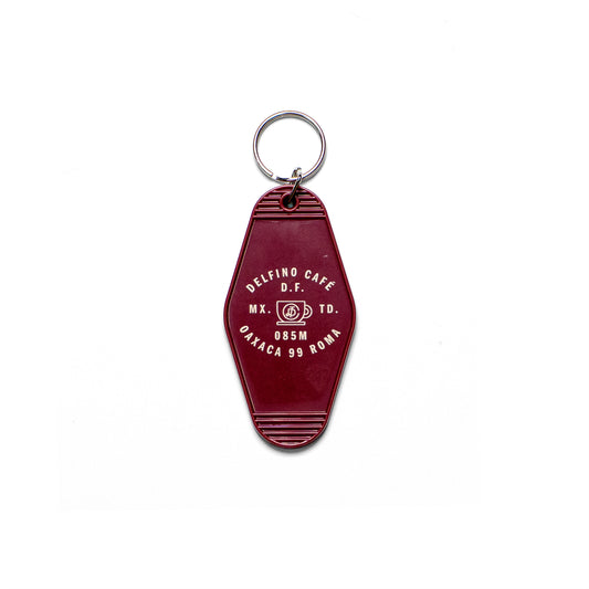 DELFINO CAFÉ KEYCHAIN - BURGUNDY