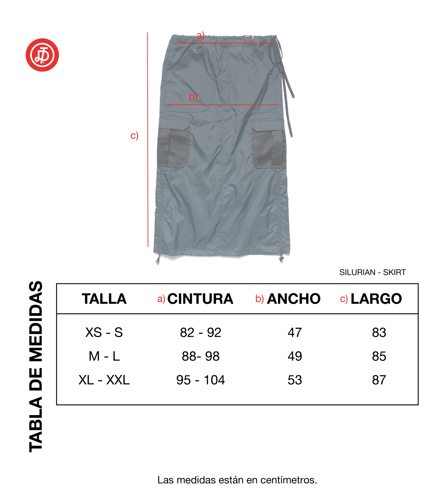 SILURIAN SKIRT - STEEL BLUE