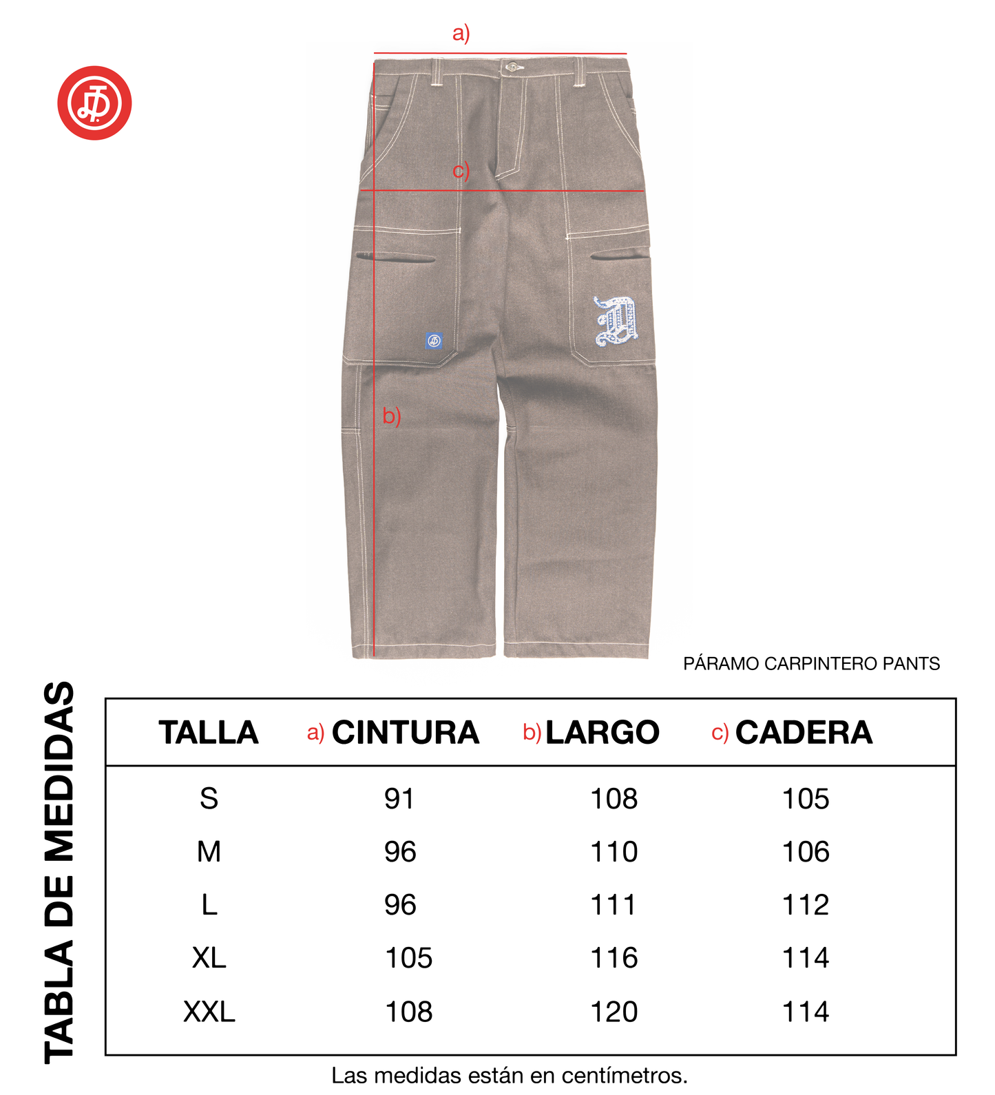PÁRAMO CARPINTERO PANTS - LATTE