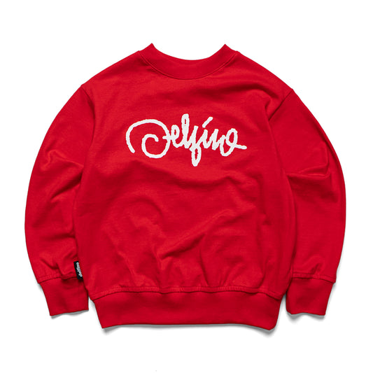 SCRIPT LOGO - LONGSLEEVE / RED