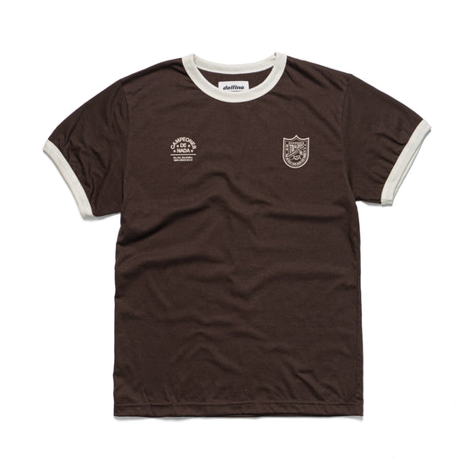 CAMPEONES RINGER T-SHIRT - BROWN
