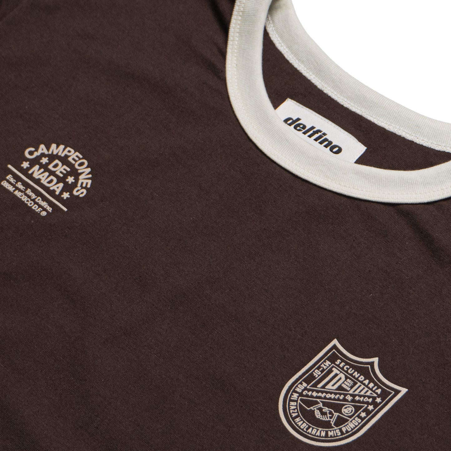 CAMPEONES RINGER T-SHIRT - BROWN
