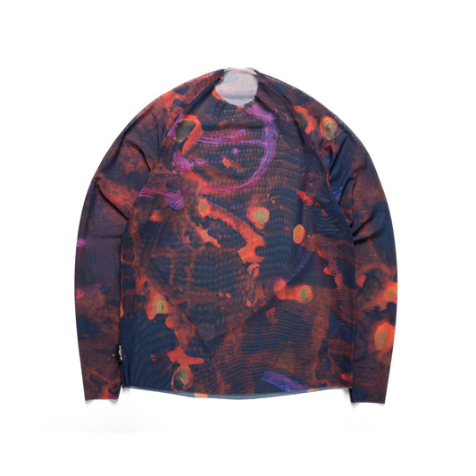 BURGUNDY SKIN - MESH T-SHIRT / MULTICOLOR