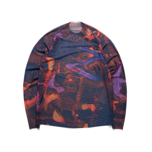 BURGUNDY SKIN - MESH T-SHIRT / MULTICOLOR