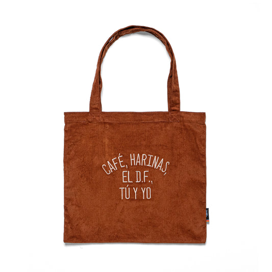 CAFÉ, HARINAS, EL D.F. TÚ Y YO TOTEBAG - BROWN