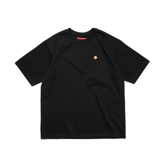 RUBBER PATCH BASIC T-SHIRT - BLACK