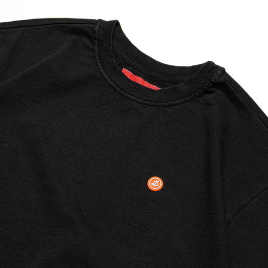 RUBBER PATCH BASIC T-SHIRT - BLACK